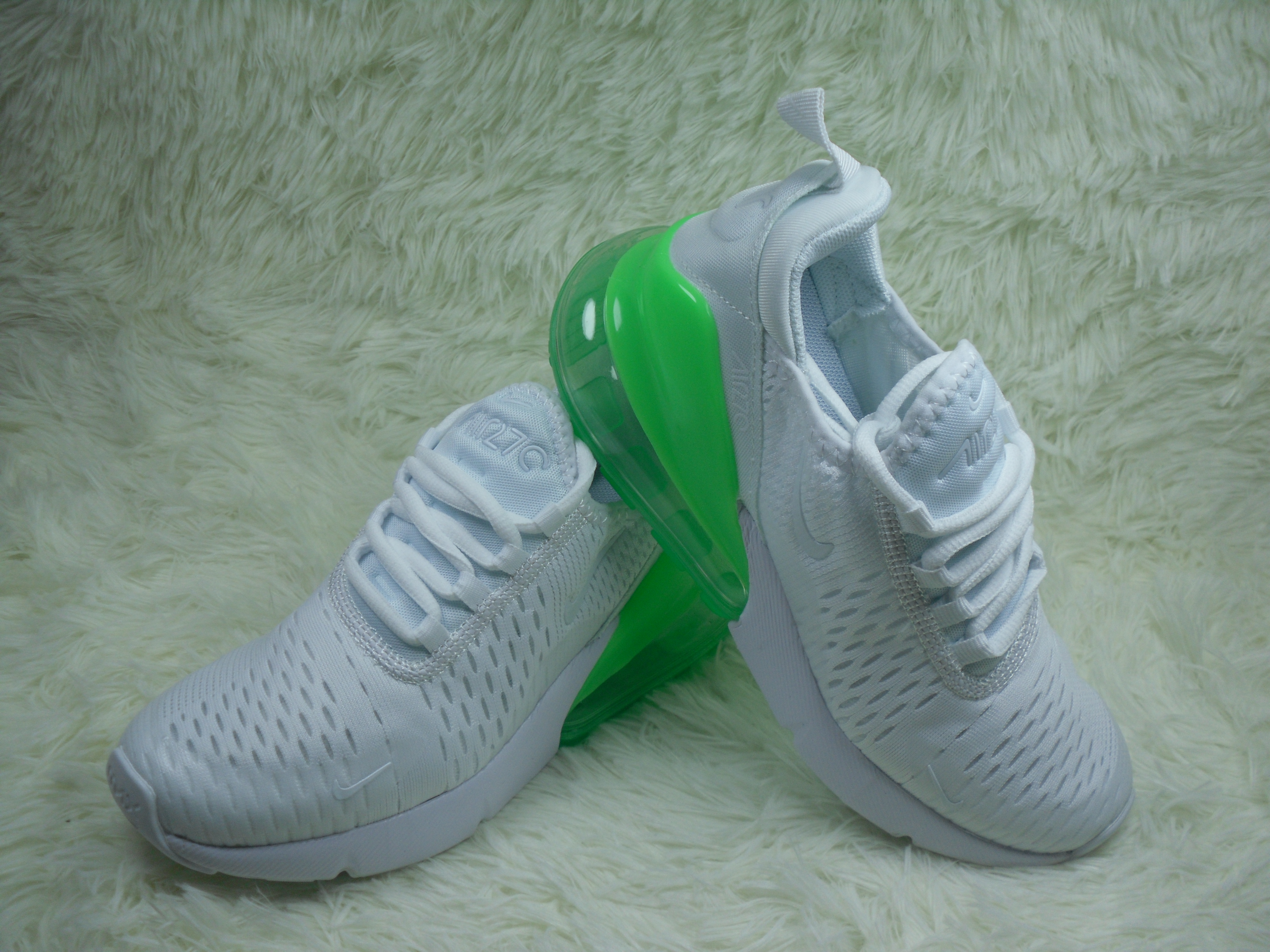 Women Nike Air Force 270 White Green Shoes